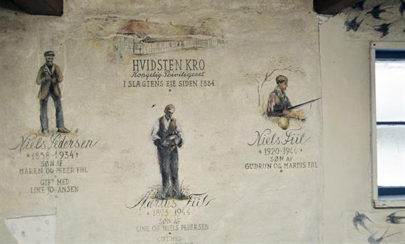 Kalkmaleri i Havehuset ved Hvidsten Kro