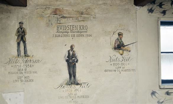 Kalkmaleri i Havehuset ved Hvidsten Kro