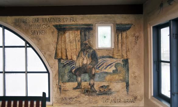 Kalkmaleri i Havehuset ved Hvidsten Kro